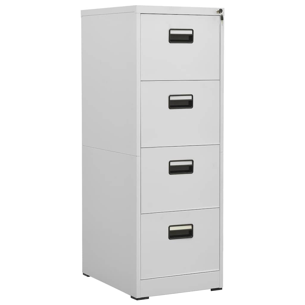 vidaXL Filing Cabinet Light Grey 46x62x133 cm Steel 1