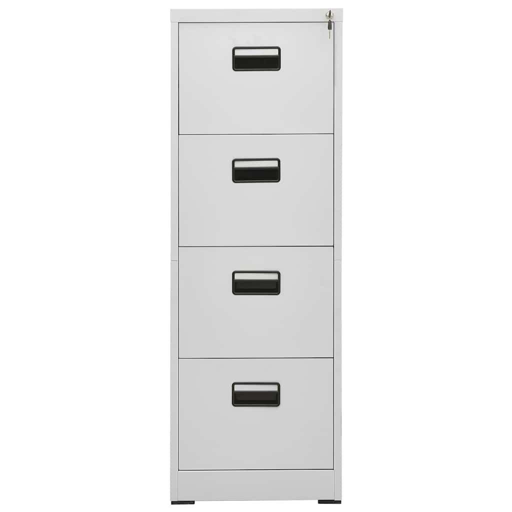 vidaXL Filing Cabinet Light Grey 46x62x133 cm Steel 2