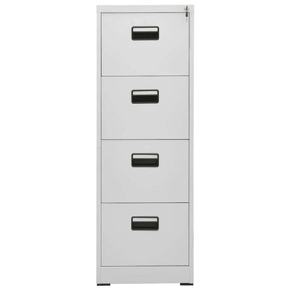 vidaXL Filing Cabinet Light Grey 46x62x133 cm Steel 2