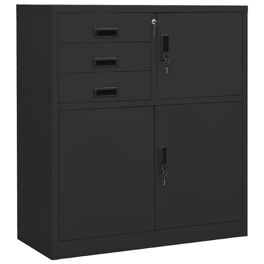vidaXL Office Cabinet | Anthracite | Steel | Medium | Cabinet | Rectangular 1