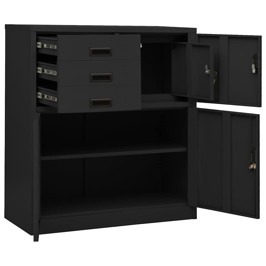 vidaXL Office Cabinet | Anthracite | Steel | Medium | Cabinet | Rectangular 6