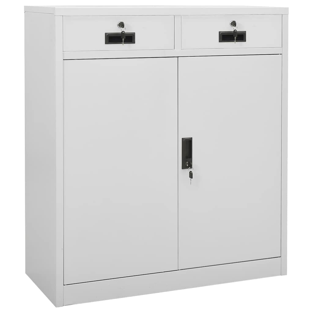 Office Cabinet 90x40x102 cm Steel Light grey