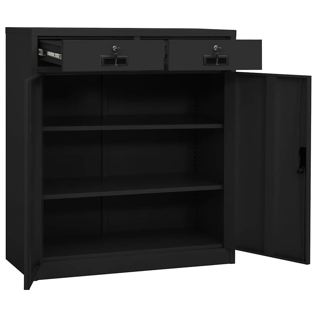 Office Cabinet 90x40x102 cm Steel Anthracite
