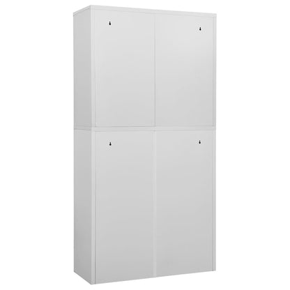 336414 vidaXL Office Cabinet Light Grey 90x40x180 cm Steel 4