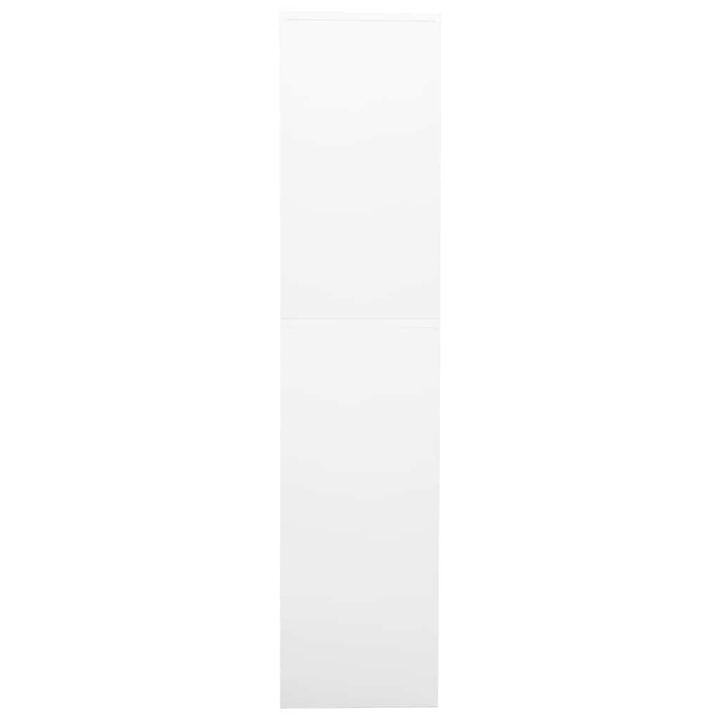 vidaXL Office Cabinet | White | Steel and tempered glass | 90 x 40 x 180 cm 3