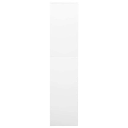 vidaXL Office Cabinet | White | Steel and tempered glass | 90 x 40 x 180 cm 3