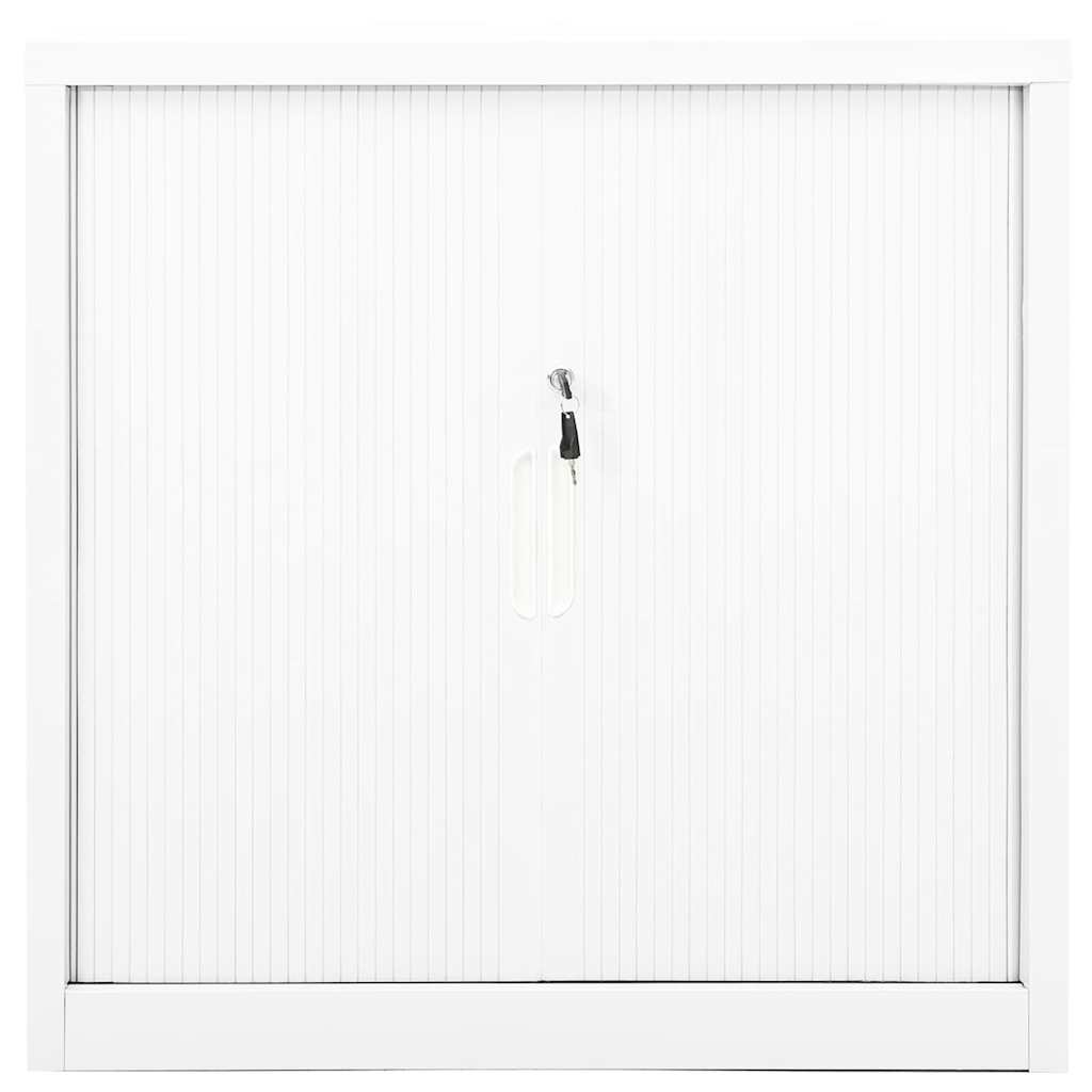 336429 vidaXL Sliding Door Cabinet White 90x40x90 cm Steel 2