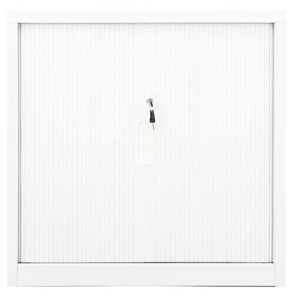 336429 vidaXL Sliding Door Cabinet White 90x40x90 cm Steel 2