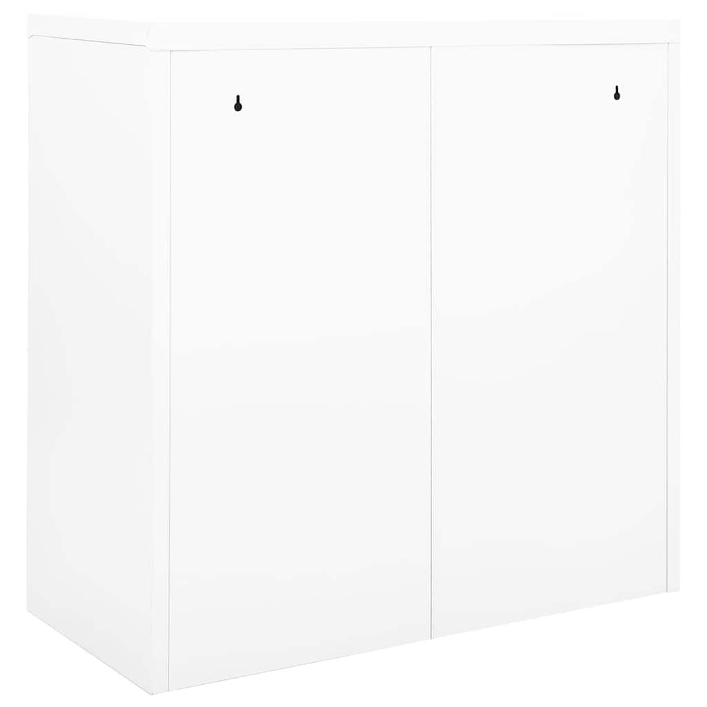 336429 vidaXL Sliding Door Cabinet White 90x40x90 cm Steel 5
