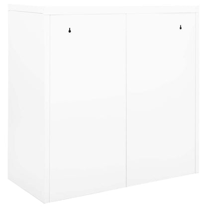 336429 vidaXL Sliding Door Cabinet White 90x40x90 cm Steel 5