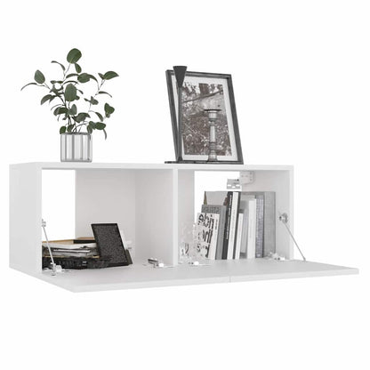 4 Piece TV Cabinet Set 80x30x30 cm Engineered Wood White