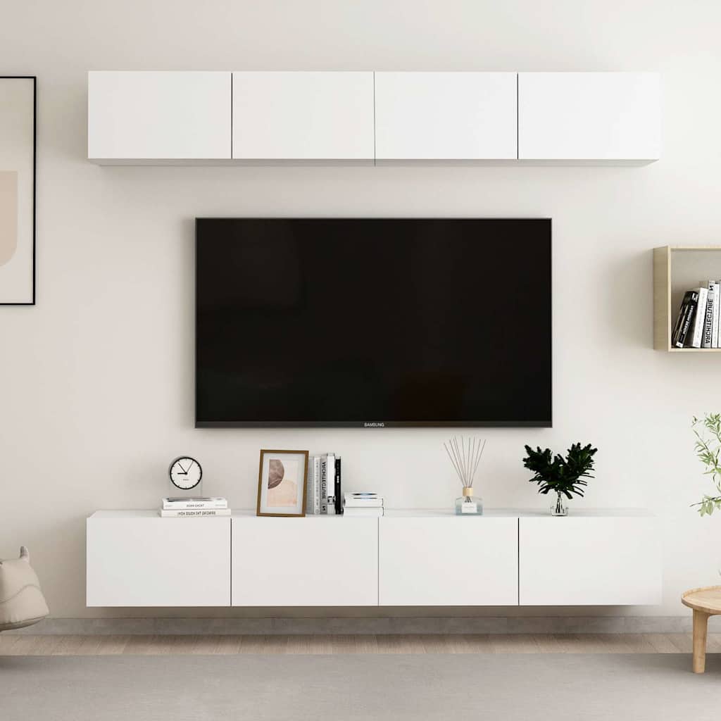 vidaXL 4 Piece TV Cabinet Set 100x30x30 cm Engineered Wood
