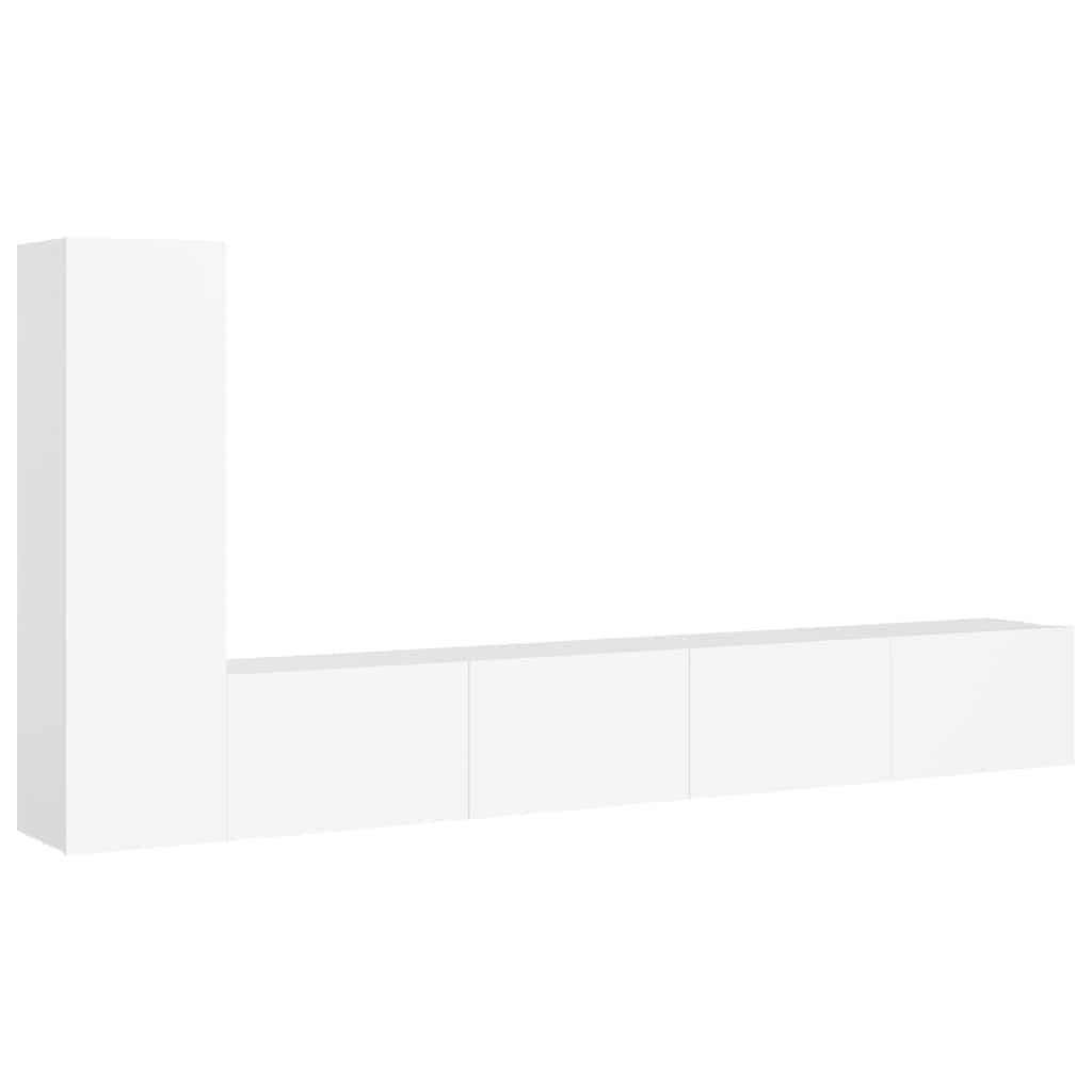 vidaXL TV Cabinet Set | Set of 3 | White | Engineered wood | TV Cabinet Set 2