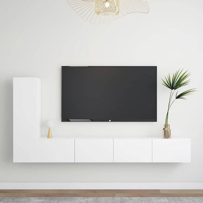 vidaXL TV Cabinet Set | Set of 3 | White | Engineered wood | TV Cabinet Set 1