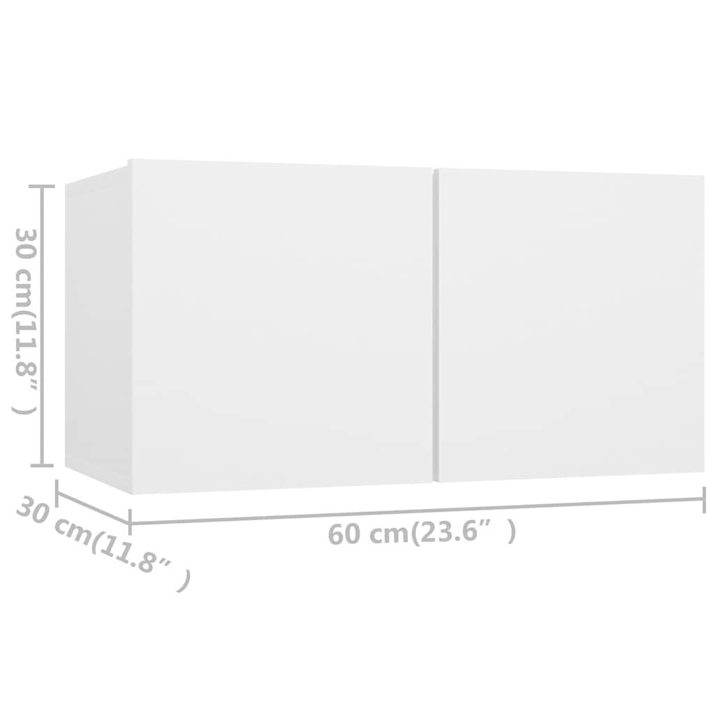 vidaXL 6 Piece TV Cabinet Set White Engineered Wood 6