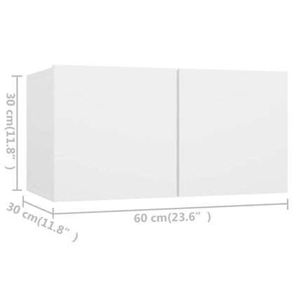 vidaXL 6 Piece TV Cabinet Set White Engineered Wood 6
