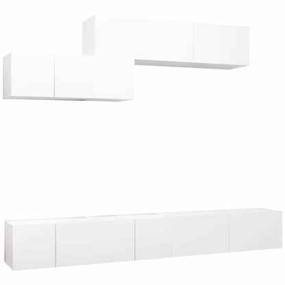 vidaXL TV Cabinet Set | Set of 6 | White | Engineered wood | Medium 2