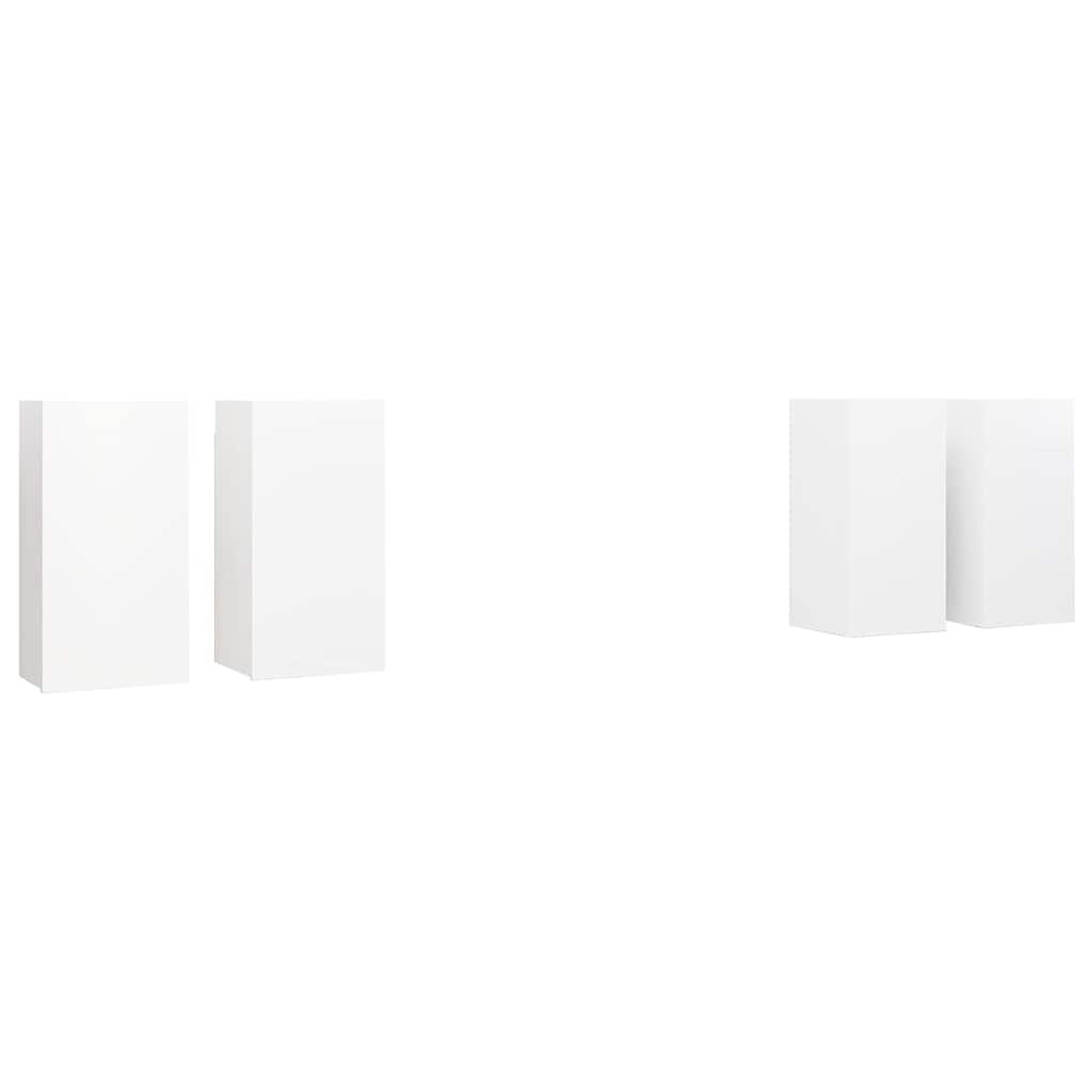vidaXL TV Cabinets 4 pcs White 30.5x30x60 cm Engineered Wood 2