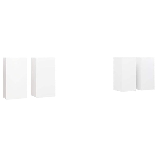 vidaXL TV Cabinets 4 pcs White 30.5x30x60 cm Engineered Wood 2