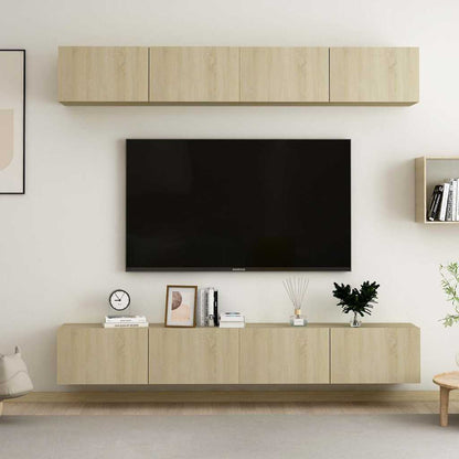 vidaXL 4 Piece TV Cabinet Set 100x30x30 cm Engineered Wood