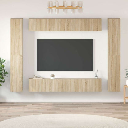 vidaXL TV Cabinet Set Engineered Wood 10