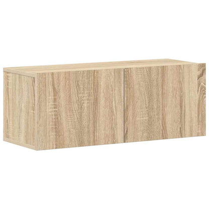 TV Cabinet Set Engineered Wood 4 pcs Width 80 cm Sonoma oak