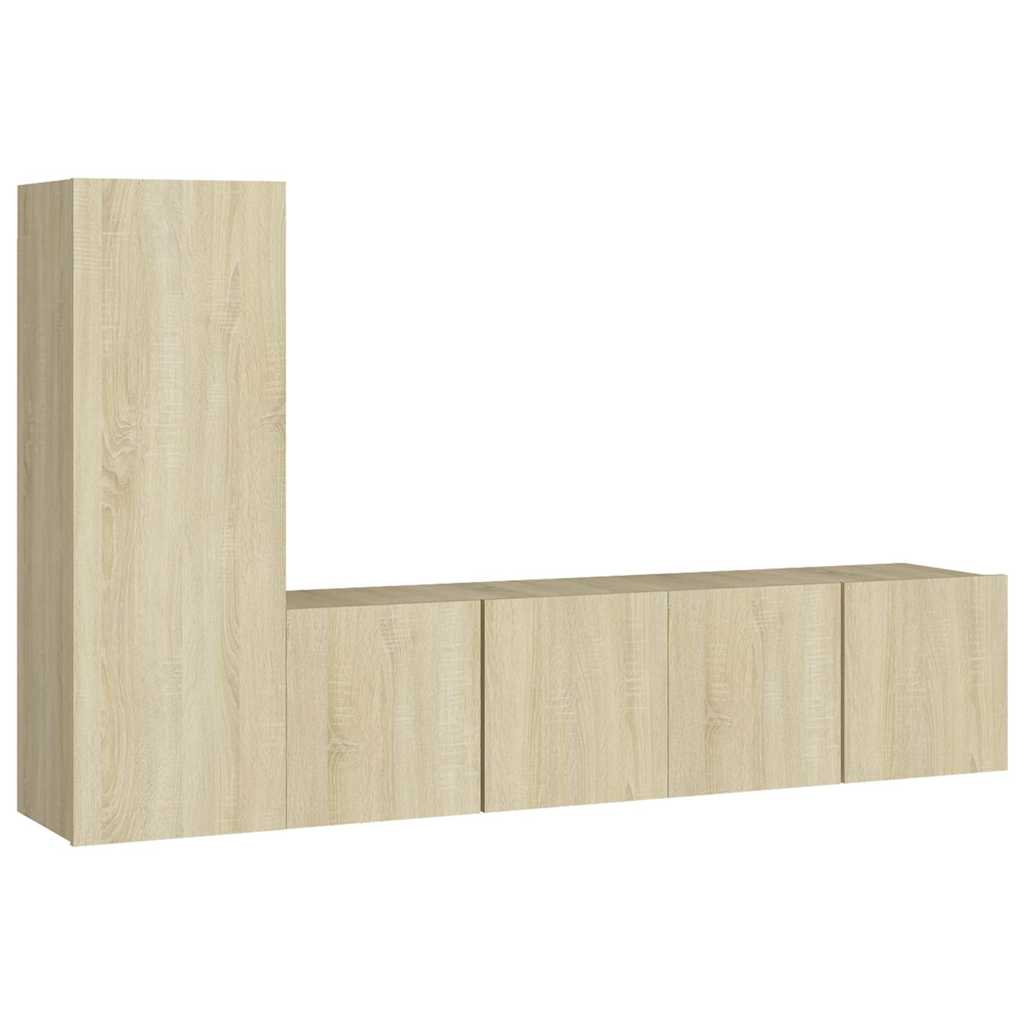TV Cabinet Set Engineered Wood Width 60 cm Sonoma oak 3