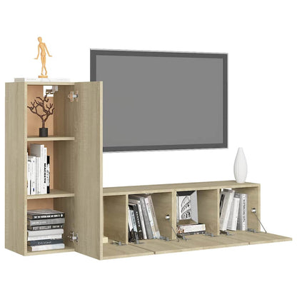 TV Cabinet Set Engineered Wood Width 60 cm Sonoma oak 3