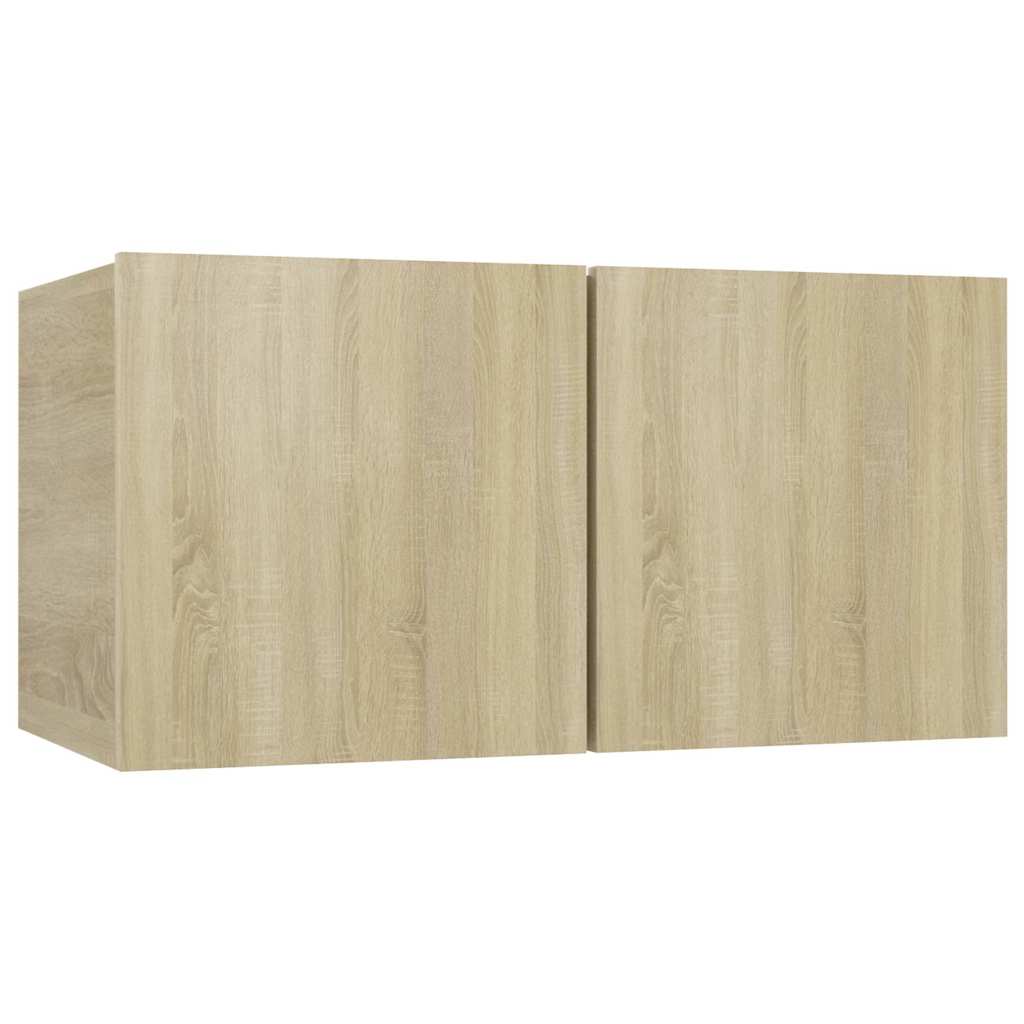 vidaXL 7 Piece TV Cabinet Set Sonoma Oak Engineered Wood 4