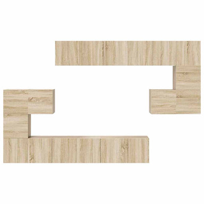 vidaXL 10 Piece TV Cabinet Set Sonoma Oak Engineered Wood 5