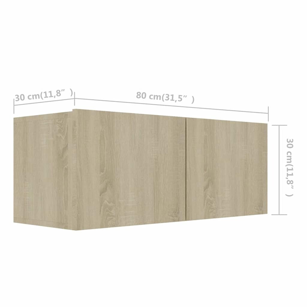 vidaXL TV Cabinet Set |  Set of 6 | Sonoma Oak | Engineered Wood 6
