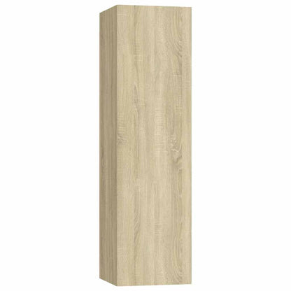 vidaXL 4 Piece TV Cabinet Set Sonoma Oak Engineered Wood 3