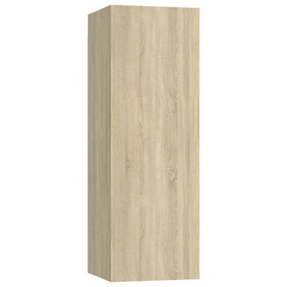 vidaXL 4 Piece TV Cabinet Set Sonoma Oak Engineered Wood 4