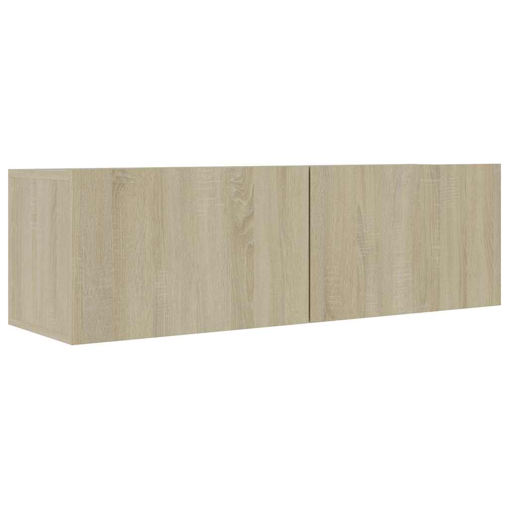 vidaXL 4 Piece TV Cabinet Set Sonoma Oak Engineered Wood 5