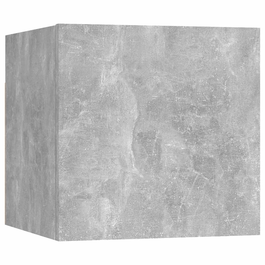 vidaXL 8 Piece TV Cabinet Set Concrete Grey Engineered Wood 4