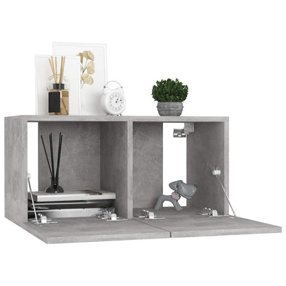 vidaXL 7 Piece TV Cabinet Set Concrete Grey Engineered Wood 4