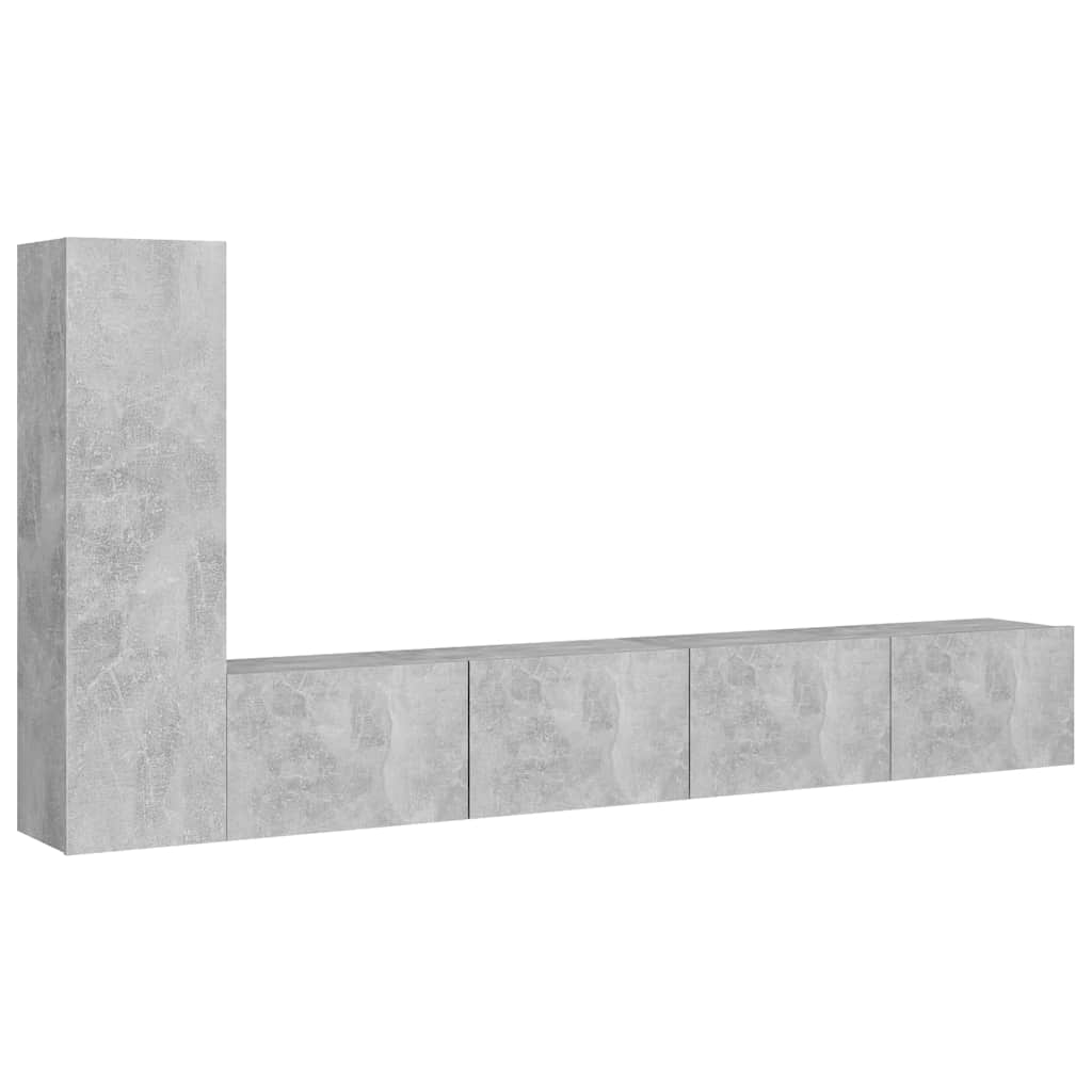 vidaXL TV Cabinet Set | Set of 3 | Concrete Grey | Engineered Wood 2