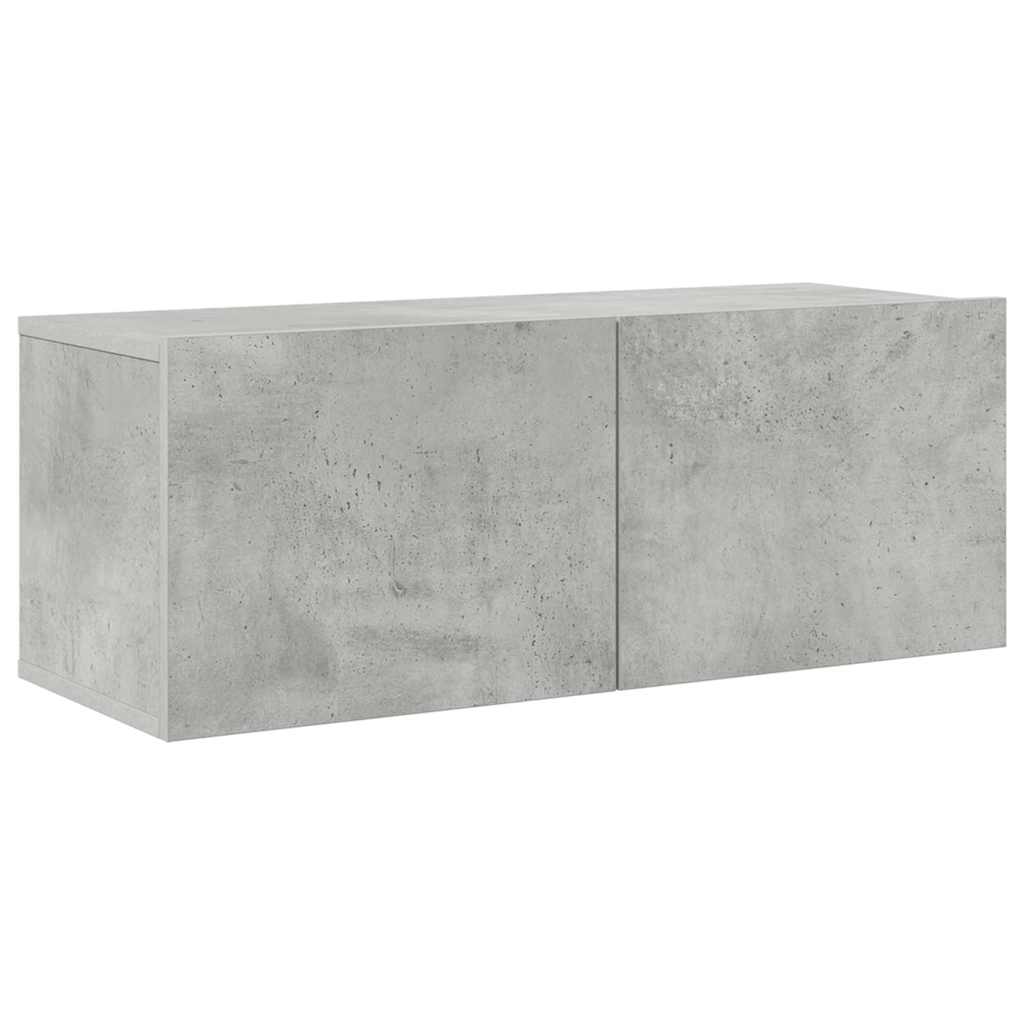 vidaXL 6 Piece TV Cabinet Set Concrete Grey Engineered Wood 3