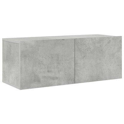 6 Piece TV Cabinet Set Engineered Wood Height 60 cm Concrete grey