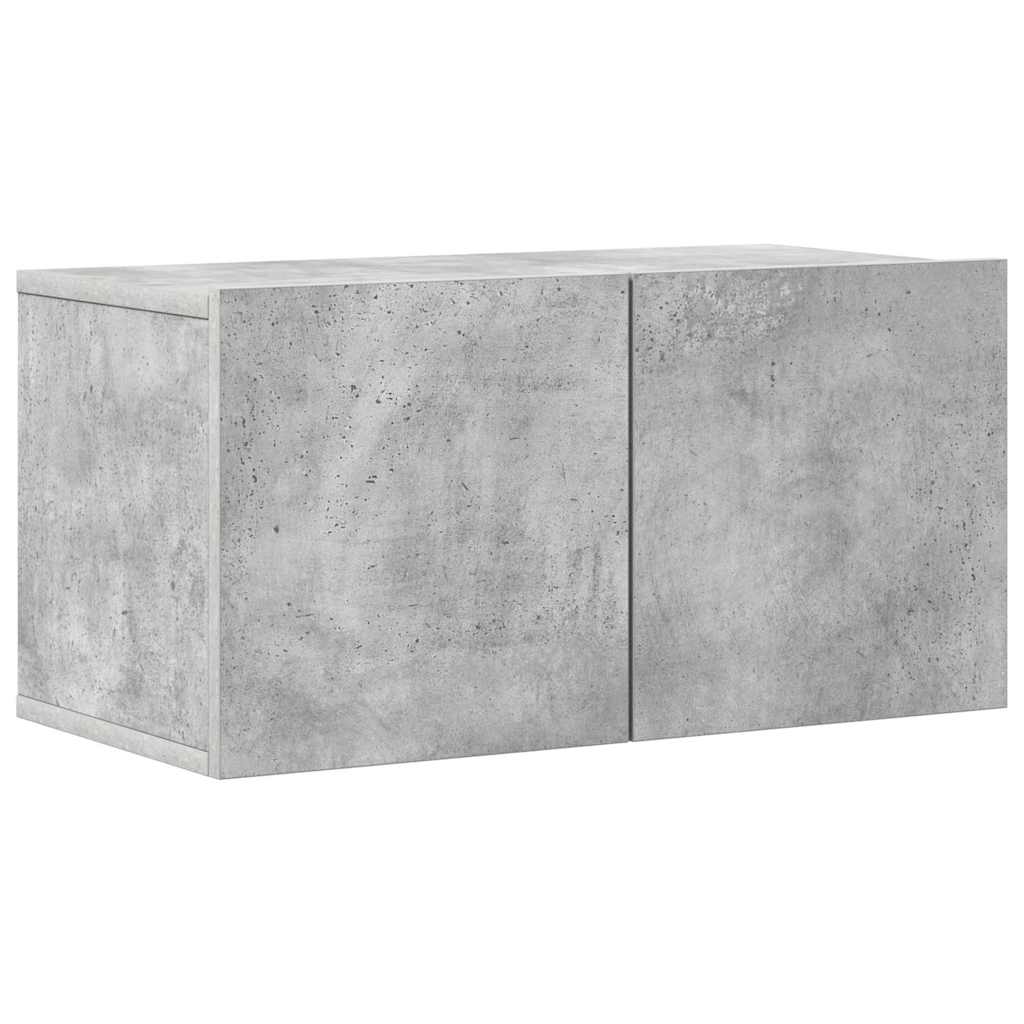vidaXL 6 Piece TV Cabinet Set Concrete Grey Engineered Wood 4