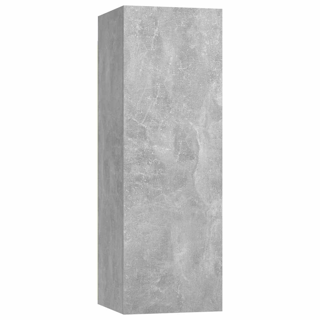 vidaXL 8 Piece TV Cabinet Set Concrete Grey Engineered Wood 5