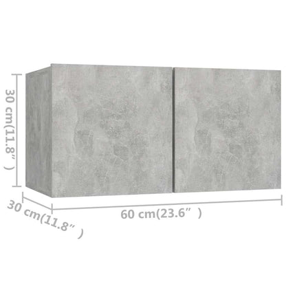 vidaXL TV Cabinet | Set of 8 | Concrete Grey | Engineered wood | Standard 5