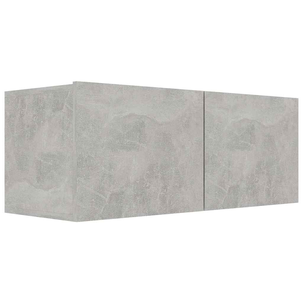 vidaXL 6 Piece TV Cabinet Set Concrete Grey Engineered Wood 5