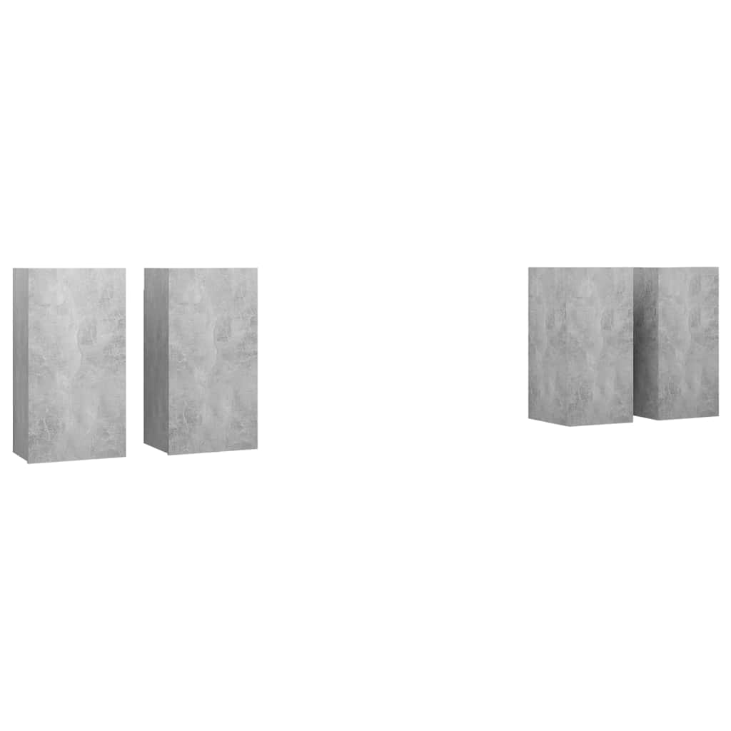vidaXL TV Cabinets 4 pcs Concrete Grey 30.5x30x60 cm Engineered Wood 2