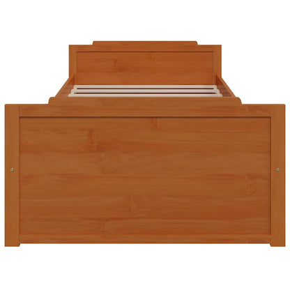 vidaXL Bed Frame without Mattress Honey Brown Solid Wood Pine 90x200cm 4
