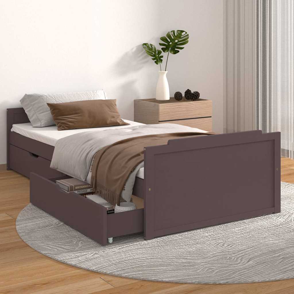 vidaXL Bed Frame without Mattress Solid Wood Pine 90x200 cm