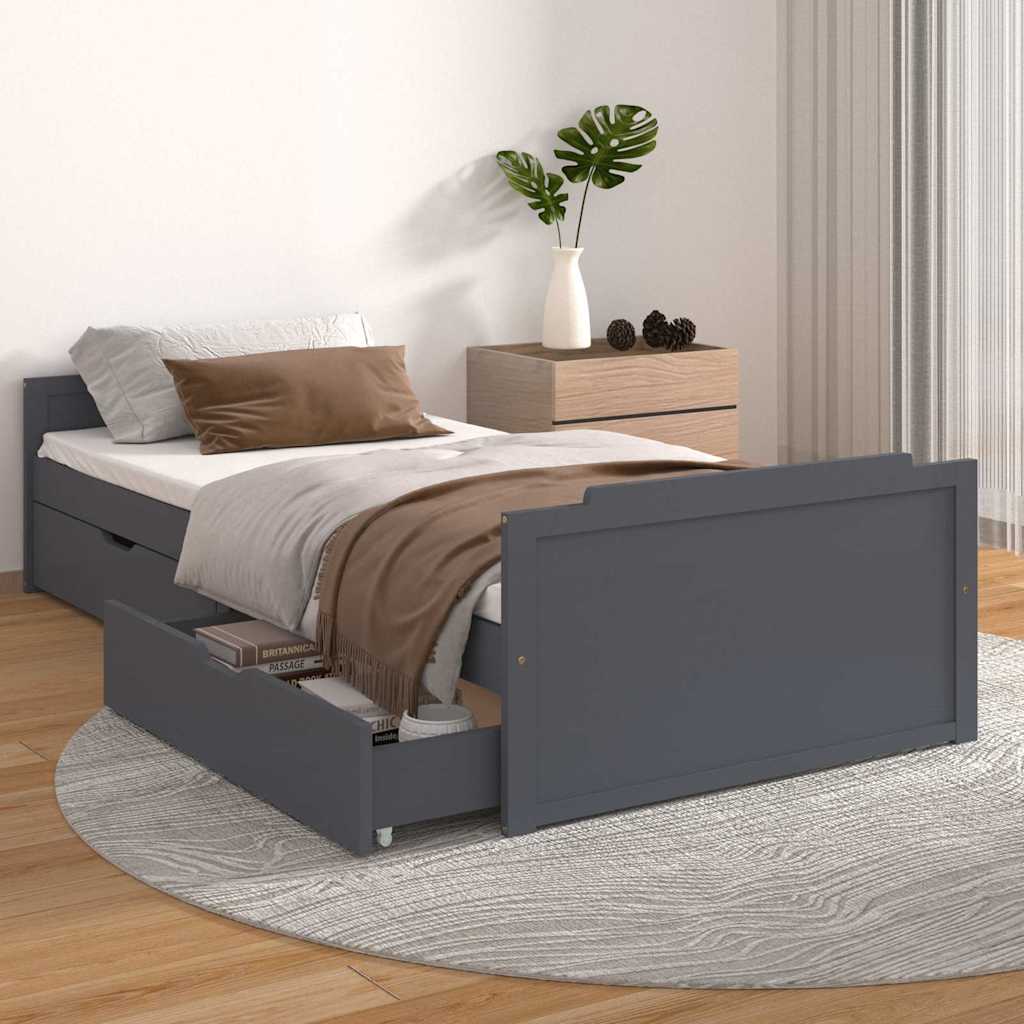 vidaXL Bed Frame without Mattress Solid Wood Pine 90x200 cm