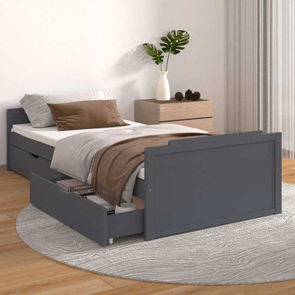 vidaXL Bed Frame without Mattress Solid Wood Pine 90x200 cm