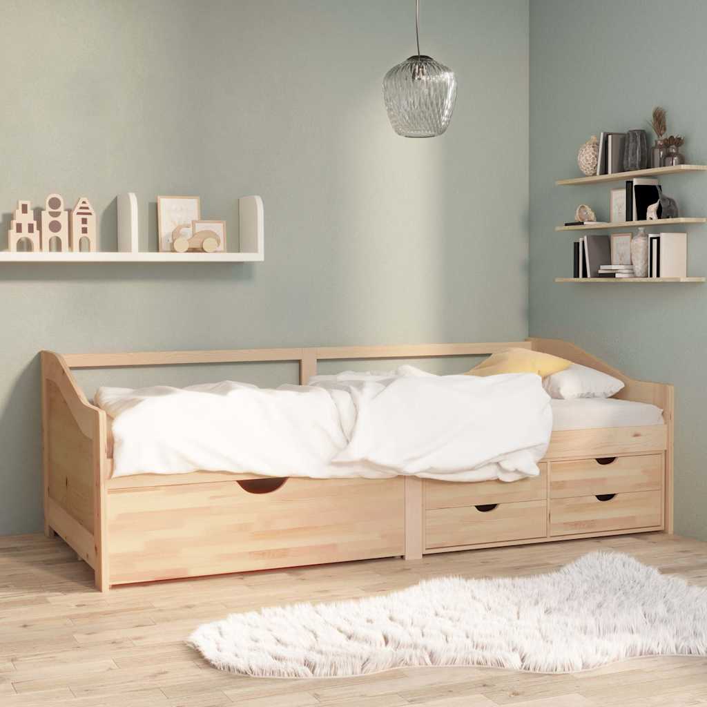 vidaXL Day Bed | Natural Wood | Solid Pine Wood | 90x200 cm 1