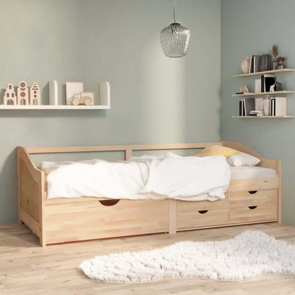 vidaXL Day Bed | Natural Wood | Solid Pine Wood | 90x200 cm 1